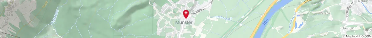 Kartendarstellung des Standorts für Rofan Apotheke in 6232 Münster